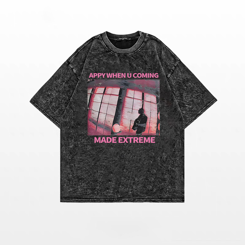 Áo Thun cotton Tay Ngắn Cổ Tròn Dáng Rộng In Hình Quả Lê Thời Trang