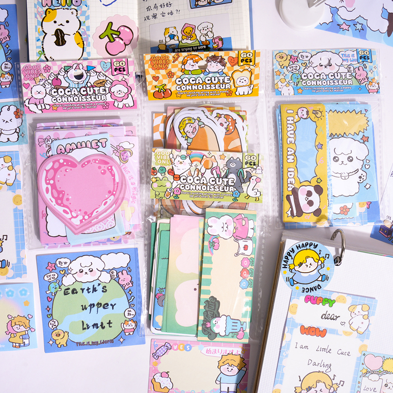 Mr. Paper 60 vé/túi Giấy ghi chú Phim hoạt hình dễ thương Biên giới thỏ Lưu ý bất thường Bàn tay DIY sáng tạo Nhật ký Khung nền Vật liệu trang trí Giấy thông báo