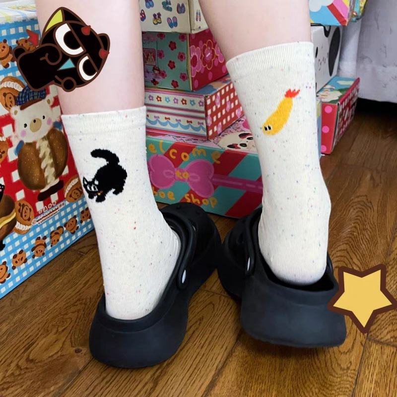 Vớ cotton Nguyên Chất Hình Mèo Và tempura ab Thiết Kế Độc Đáo Phong Cách Nhật Bản Cho Nam Và Nữ