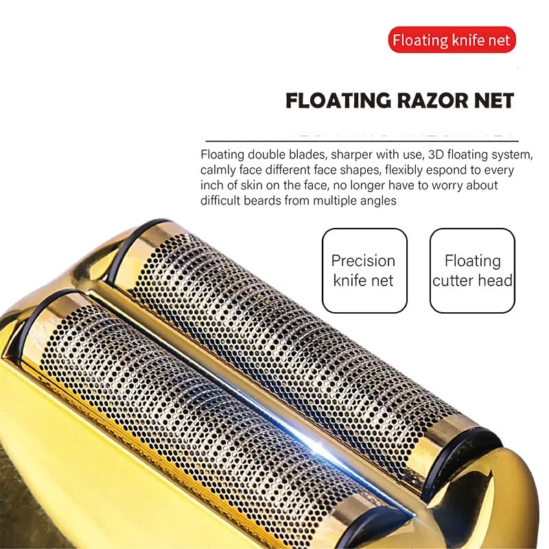 Máy cạo râu điện KEMEI không dây sạc USB màn hình LCD tiện dụng cho nam