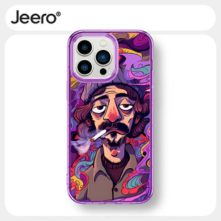Ốp lưng JEERO mềm chống sốc dễ thương đẹp ngầu nam màu Cho iPhone 15 14 13 12 11 Pro Max SE 2020 X XR XS 8 7 ip Plus kute HFF3650