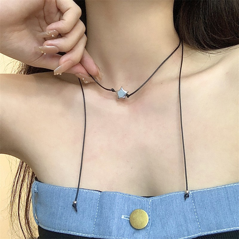 Vòng cổ MóC XíCh MặT HìNh Ngôi Sao ThờI Trang Cho Nữ