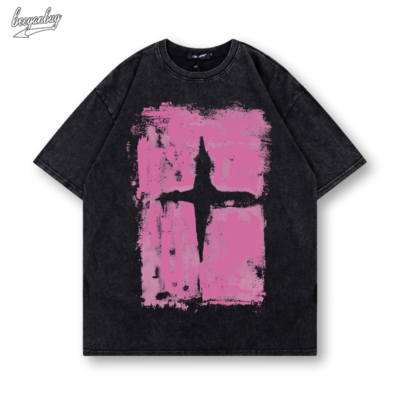 Áo thun nam wash BEEYANBUY vintage thời trang áo phông unisex ulzzang 100% cotton-Y0473