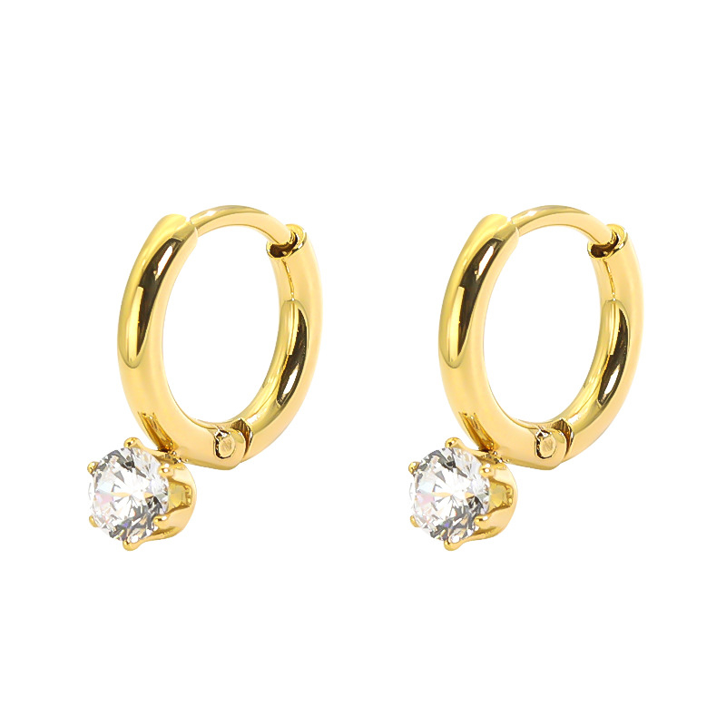 Khuyên Tai Tròn Mạ Vàng 18k Sang Trọng