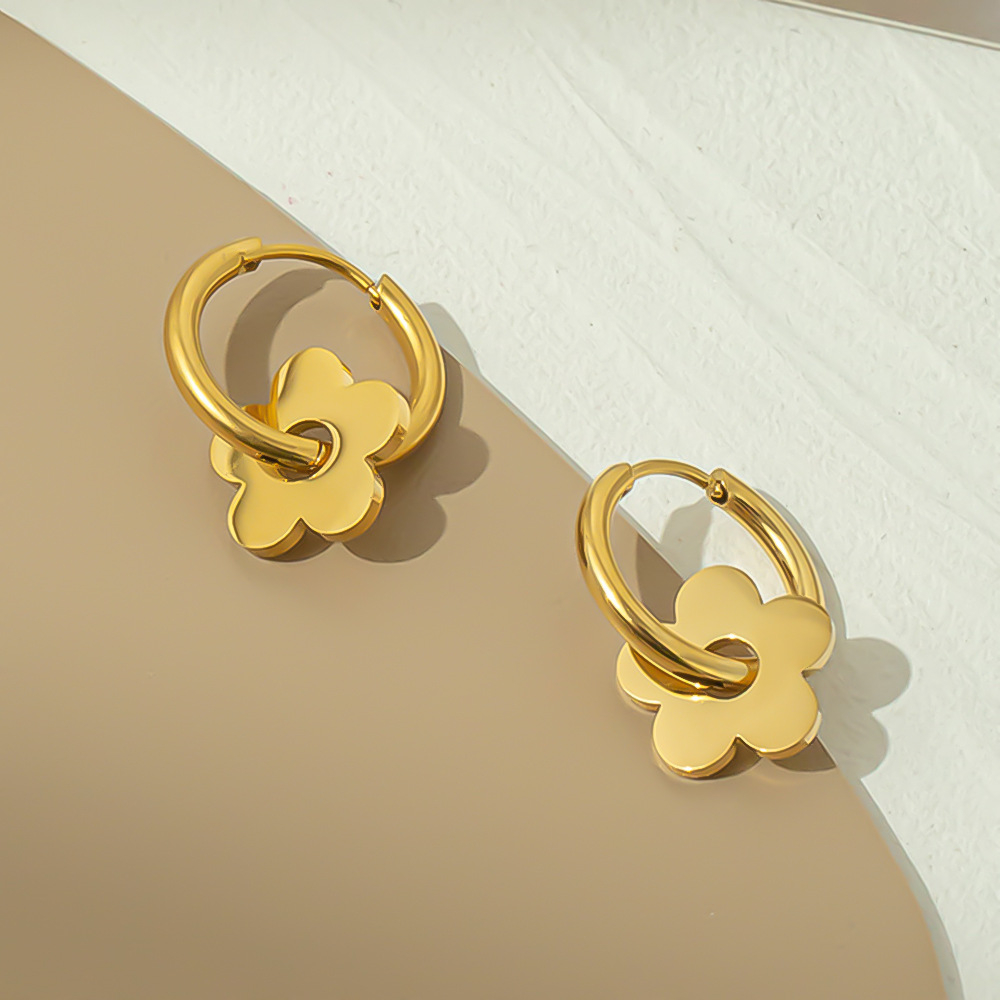 Khuyên Tai Tròn Mạ Vàng 18k Sang Trọng