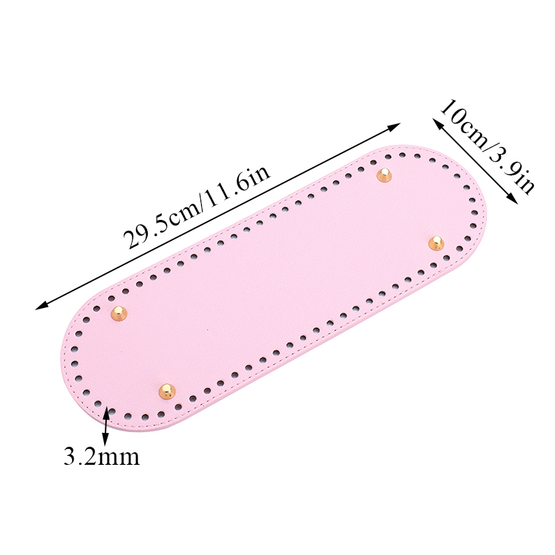 Miếng Lót Đáy Túi Xách Hình Oval Chất Liệu PU Bền Chắc 29.5*10cm Mới