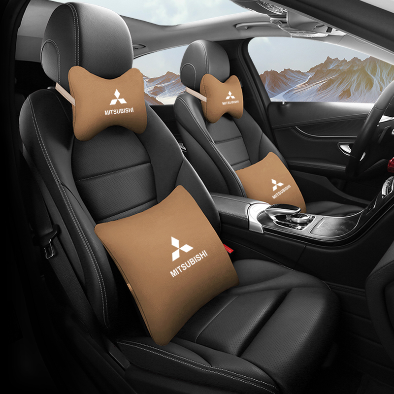 Gối Tựa Đầu / Cổ Bằng Vải Bông Cho mitsubishi asx rvr sport outlander phev airtrek grandis lancer evo eclipse cross