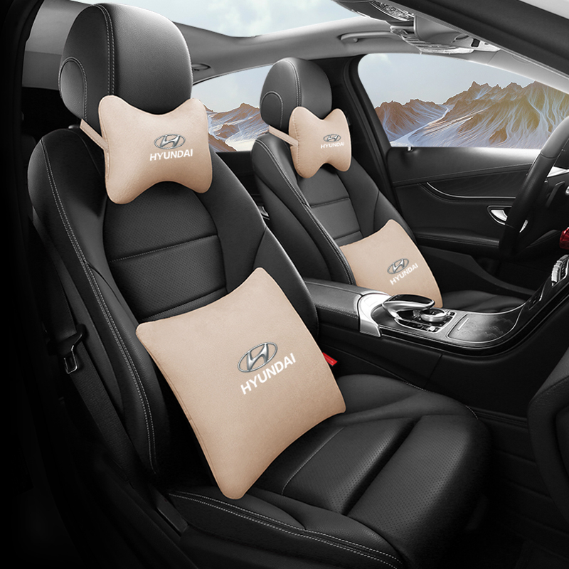 Gối Tựa Đầu Xe Hơi Bằng Vải Lông Dành Cho hyundai i40 i30 i20 i10 ix35 ix25 tucson elantra santa fe creta solaris kona