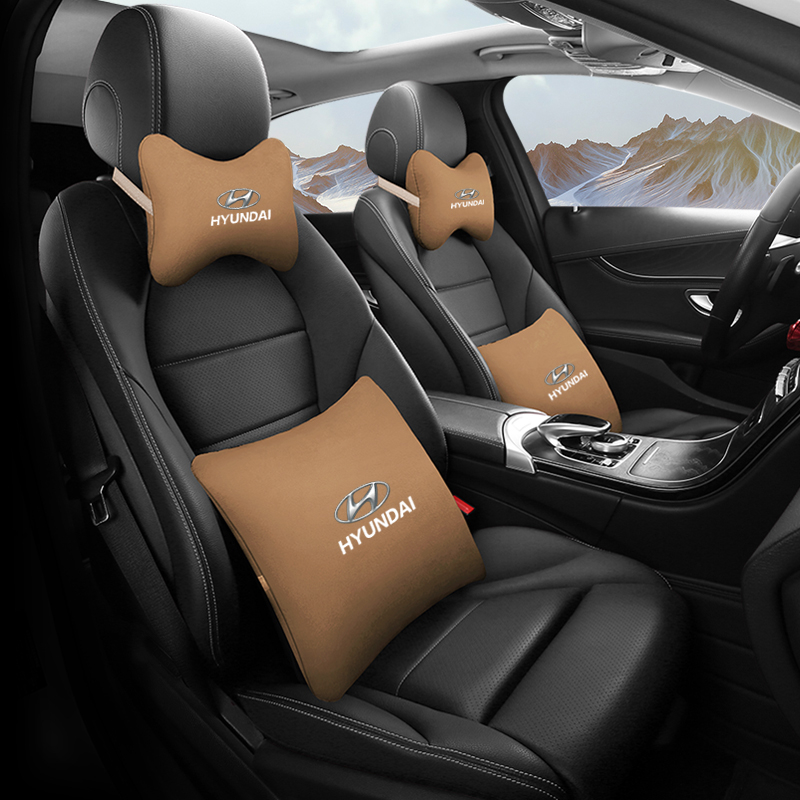 Gối Tựa Đầu Xe Hơi Bằng Vải Lông Dành Cho hyundai i40 i30 i20 i10 ix35 ix25 tucson elantra santa fe creta solaris kona