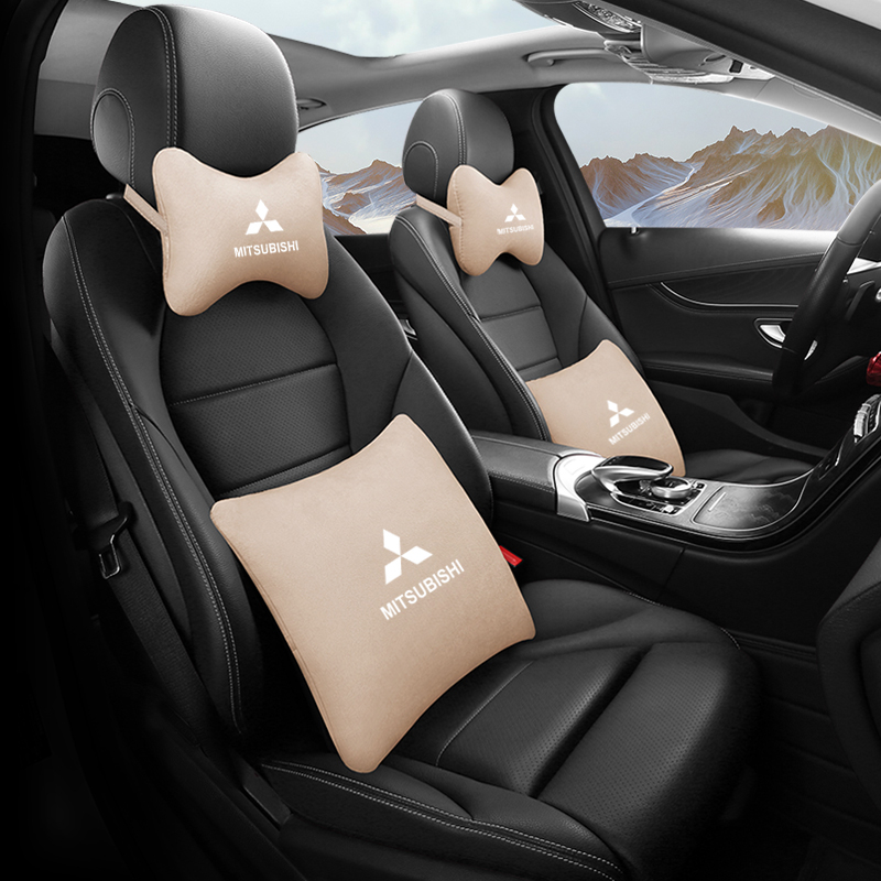 Gối Tựa Đầu / Cổ Bằng Vải Bông Cho mitsubishi asx rvr sport outlander phev airtrek grandis lancer evo eclipse cross
