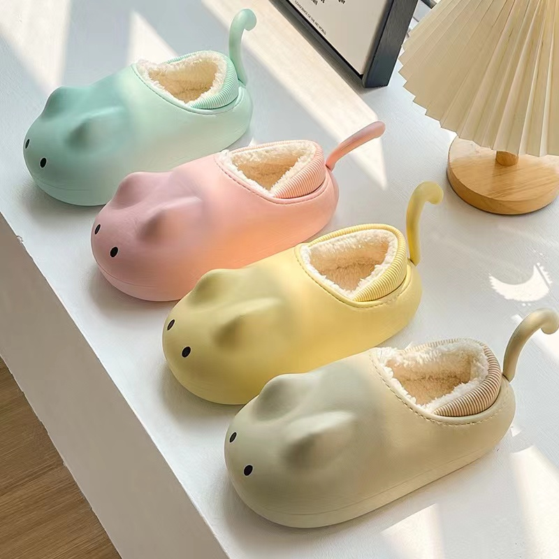 Dép Bông Đi Trong Nhà Hình Chú Chuột Nhỏ Dễ Thương Thời Trang Thu Đông Cho Nữ