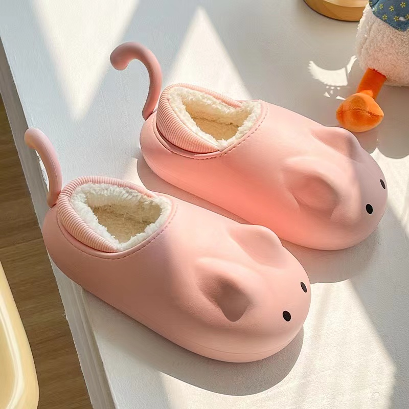 Dép Bông Đi Trong Nhà Hình Chú Chuột Nhỏ Dễ Thương Thời Trang Thu Đông Cho Nữ