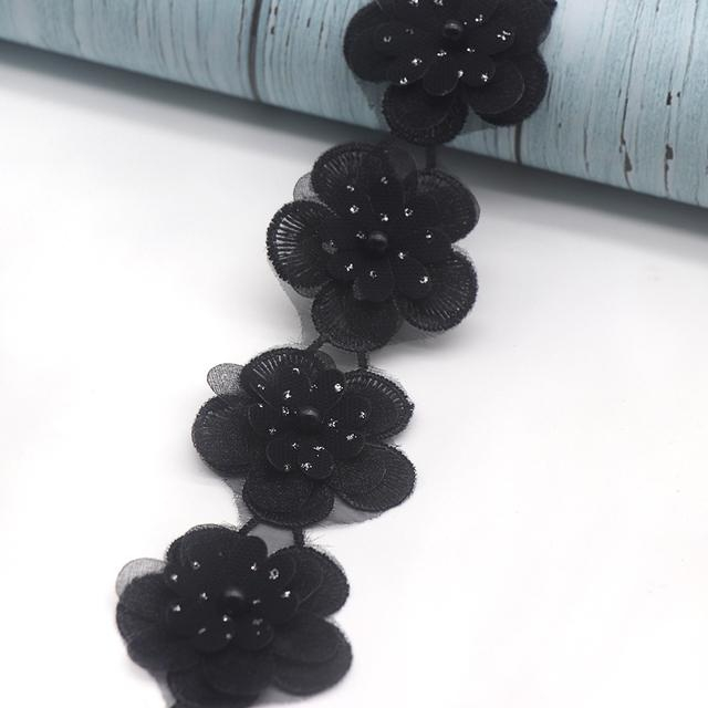 Set 10 Dải Ren Hoa Đính Ngọc Trai Giả Dùng Để Trang Trí Váy Cưới