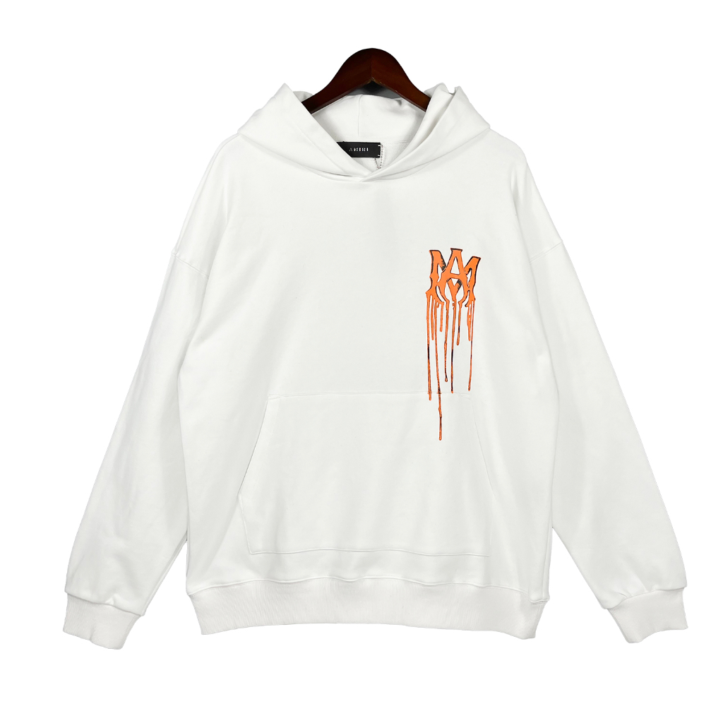 Amiri Áo hoodie unisex cotton Nguyên Chất In Thời Trang