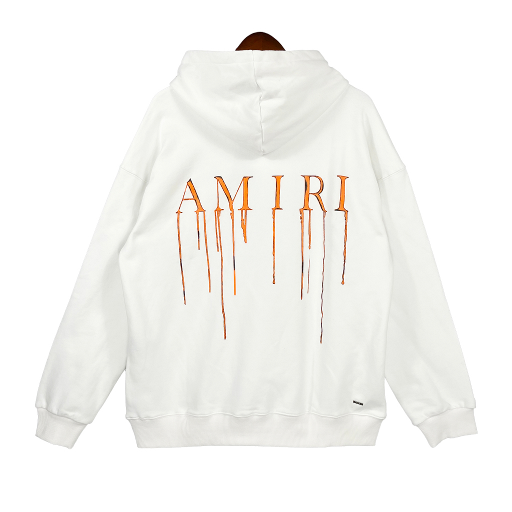 Amiri Áo hoodie unisex cotton Nguyên Chất In Thời Trang