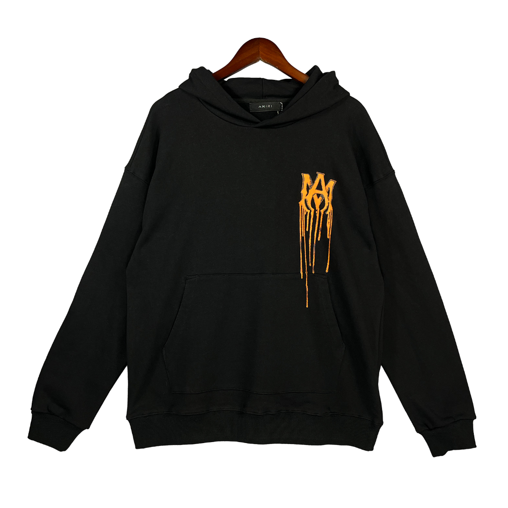 Amiri Áo hoodie unisex cotton Nguyên Chất In Thời Trang