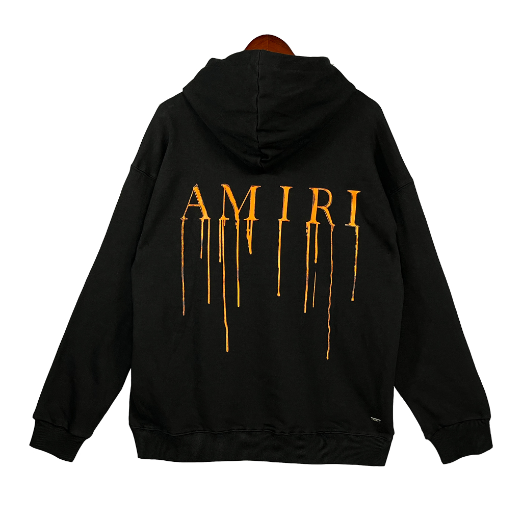 Amiri Áo hoodie unisex cotton Nguyên Chất In Thời Trang