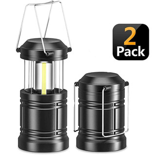  Đèn LED cắm trại 2Gói Portable Treo Collapsible Mini Đèn lồng Đèn pin LED siêu sáng Đèn LED cầm tay 