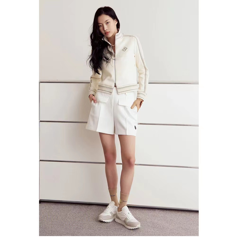 Áo Khoác Đánh golf Tay Dài Cổ Đứng Có Khóa Kéo Phong Cách Hàn Quốc Thời Trang Thu Đông 2023 Cho Nữ#246813