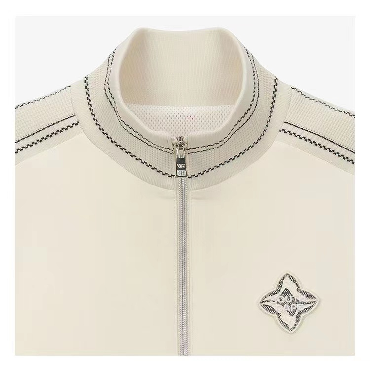 Áo Khoác Đánh golf Tay Dài Cổ Đứng Có Khóa Kéo Phong Cách Hàn Quốc Thời Trang Thu Đông 2023 Cho Nữ#246813