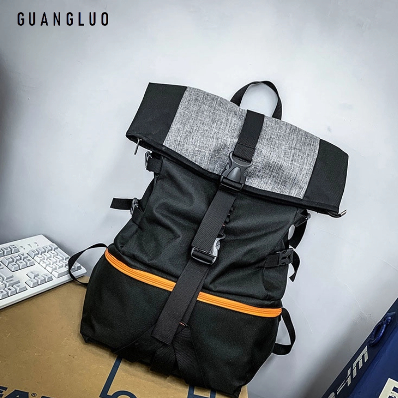 guangluo Ba Lô Đi Học Vải Oxford Sức Chứa Lớn Phong Cách Bóng Rổ Hợp Thời Trang Cho Nam Sinh