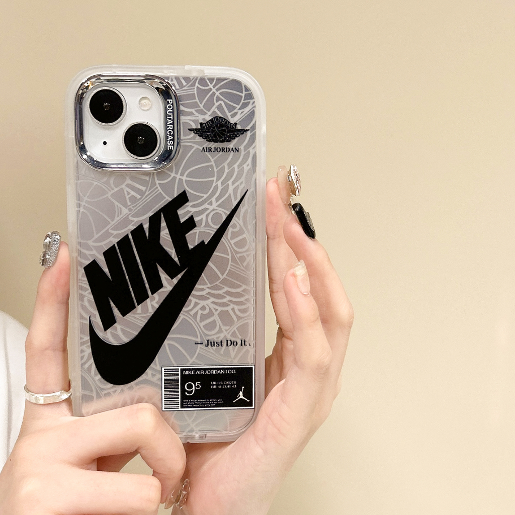 Bao Da Điện Thoại Cứng Chống Sốc Hình nike i15 Cho iphone 15 14 13 12 pro max Ốp