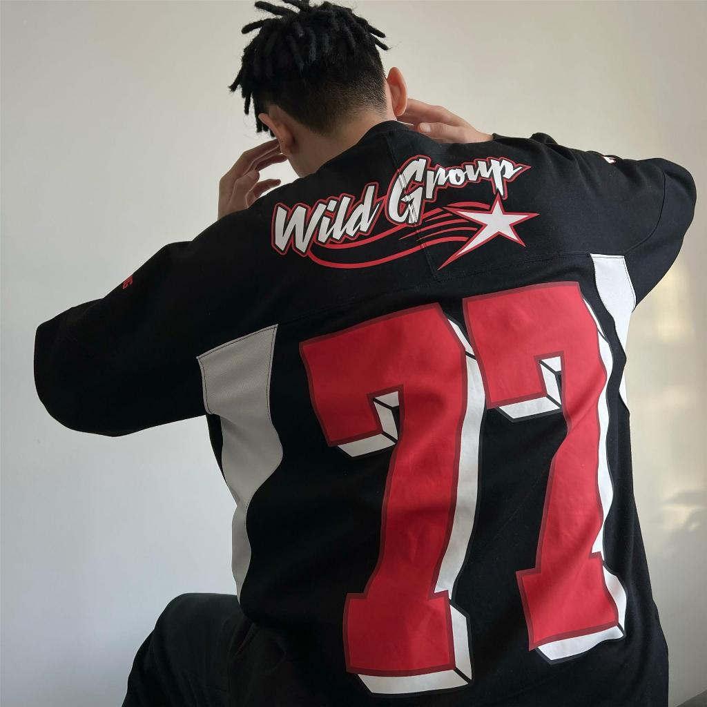 Sê-ri Trò Chơi Khúc Côn Cầu Hoang Dã Hoang Dã Không. Áo Sweater Tay Dài Phong Cách retro 77 Cho Cặp Đôi