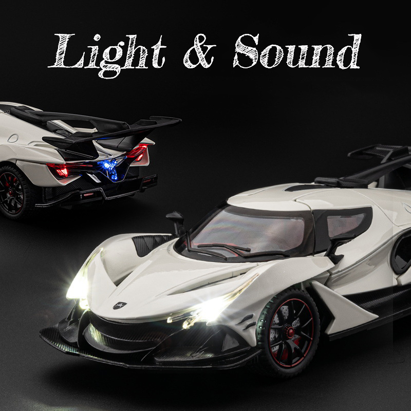 Mô Hình Xe Hơi apollo ie chezhi Bằng Hợp Kim Kẽm Có Đèn Và Âm Thanh Làm Quà Tặng Sinh Nhật Cho Bé Trai Tỷ Lệ 1 / 24