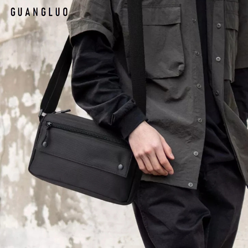 guangluo Túi Đeo Chéo Trước Ngực Vải Oxford Màu Trơn Thời Trang Cho Nam
