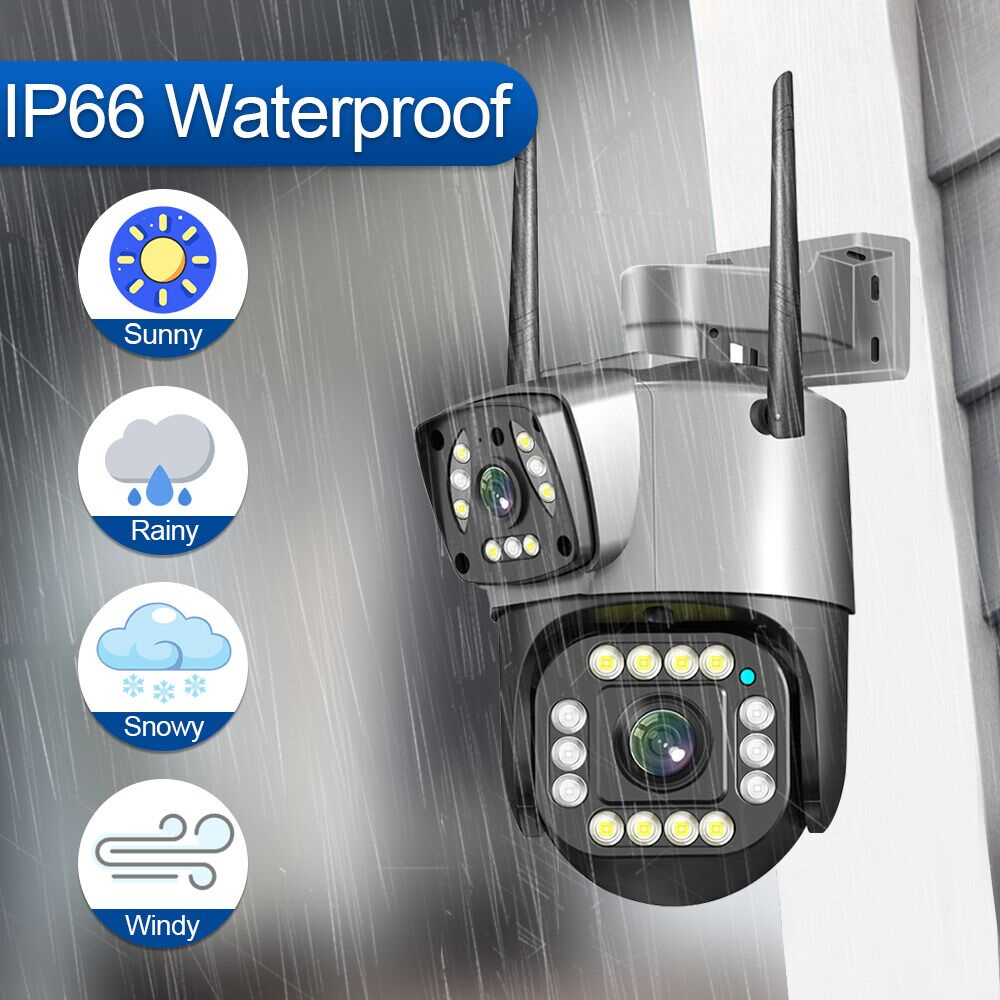 LLSEE V380 PRO Camera 2 Mắt 4K 8MP PZT Camera CCTV 360 WiFi Trang chủ Không dây CCTV Kết nối Điện thoại di động AI Tracker IR Night Vision Hai chiều Nói chuyện
