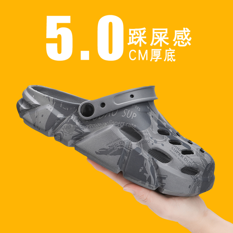 Dép Sandal Đế Dày Không Trượt Thiết Kế Đục Lỗ Thời Trang Mùa Hè Hàng Mới 2023 Dành Cho Bạn Nam