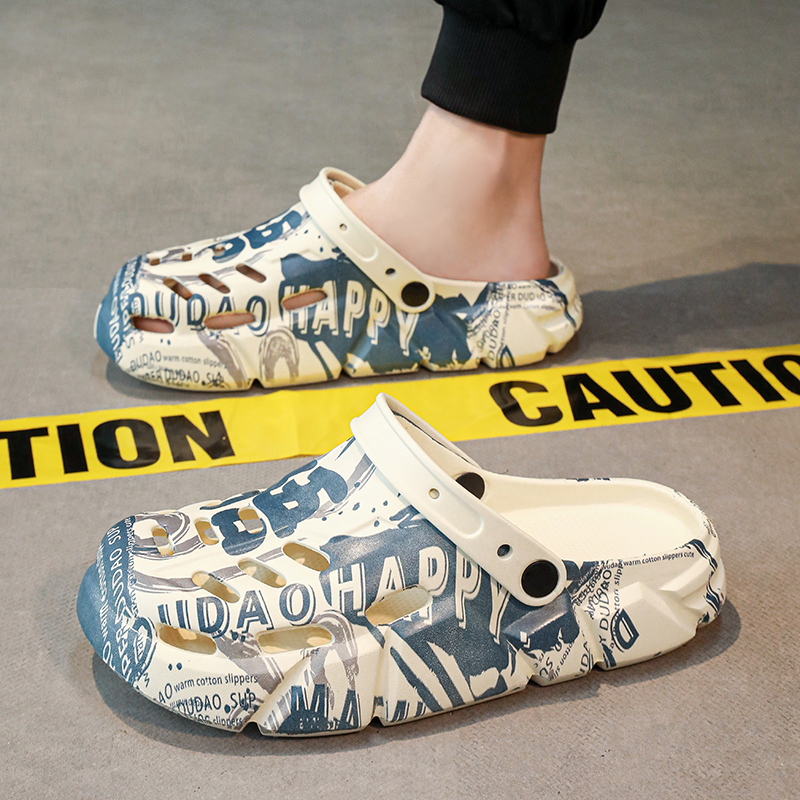 Dép Sandal Đế Dày Không Trượt Thiết Kế Đục Lỗ Thời Trang Mùa Hè Hàng Mới 2023 Dành Cho Bạn Nam