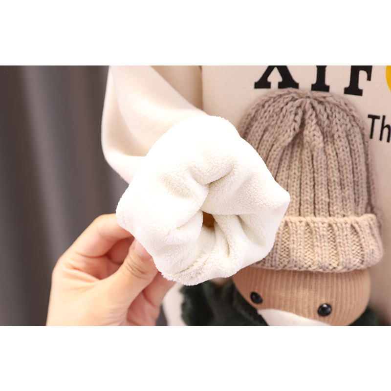 Áo Hoodie Lông Cừu Ba Chiều Cỡ Nhỏ / Trung Bình 80cm - 120cm Phong Cách Mới Thời Trang Mùa Đông Cho Bé