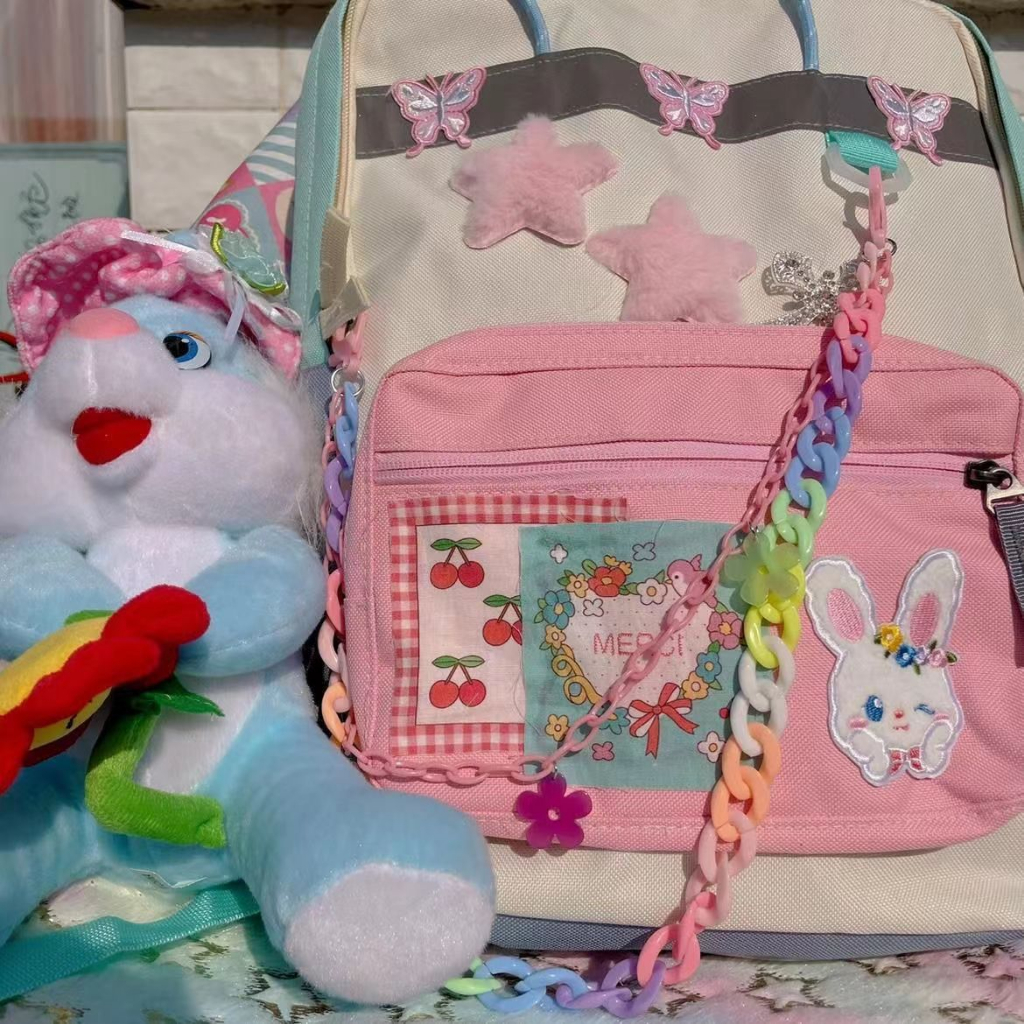 Ba Lô Đi Học y2k Hình Thỏ Dễ Thương