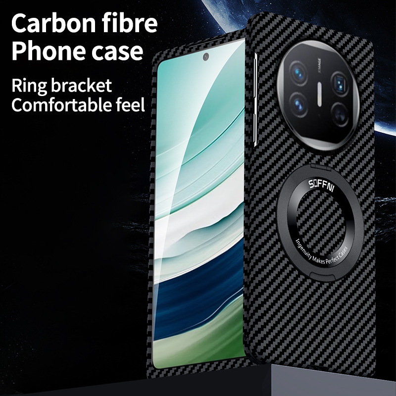 Phù Hợp Ốp Điện Thoại Họa Tiết Sợi carbon Kèm Giá Đỡ Từ Tính Sang Trọng Cho xiaomi mix fold3