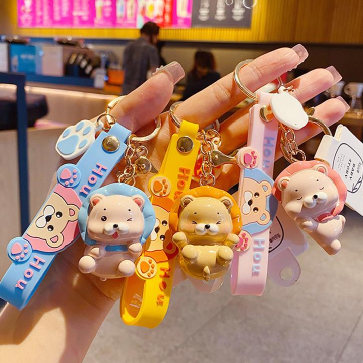 Hoạt Hình Móc Khóa Hình Sư Tử Bằng resin Xinh Xắn