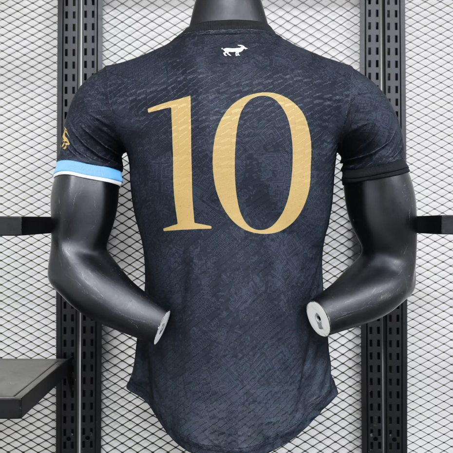 Áo Thun Đá Banh Màu Đen Size 23 / 24 argentina Cho Nam #10 Áo Bóng Đá Phiên Bản Phát Nhạc Phiên Bản Bóng Đá