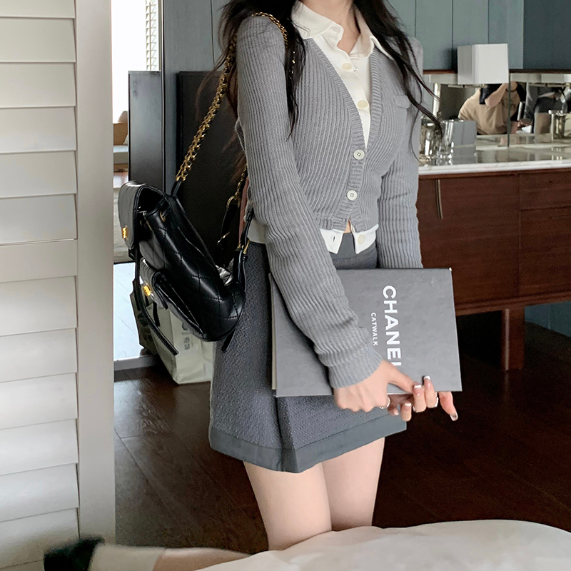 「MOTEL7」Set Áo Sơ Mi Dài Tay + Chân Váy Chữ a Thời Trang Dành Cho Nữ