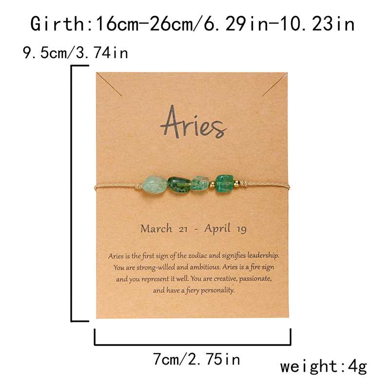 Vòng Tay Đá Tự Nhiên Hình 12 Cung Hoàng Đạo Thời Trang Cho Nam Và Nữ