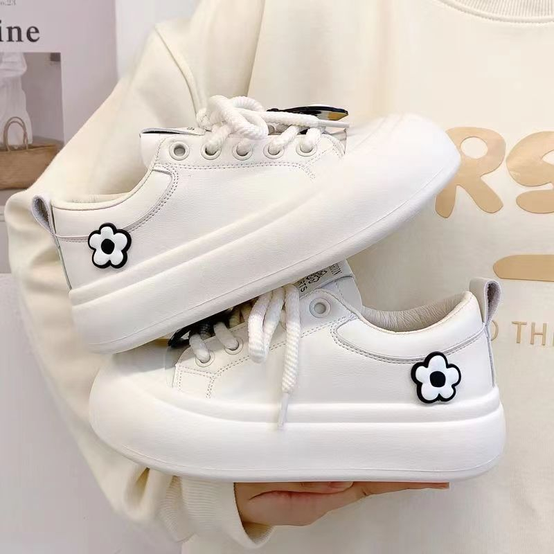 Giày trắng ngón chân to dễ thương giày bánh mì dày-chữa