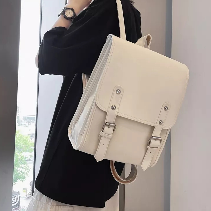 Ba lô GUANGLUO da mềm thiết kế đơn giản phong cách retro cho học sinh