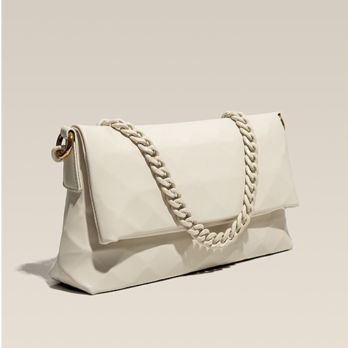 Thời Trang Túi Đeo Chéo Da pu Mềm Cao Cấp Màu Trơn Đính Kim Cương Giả Xinh Xắn