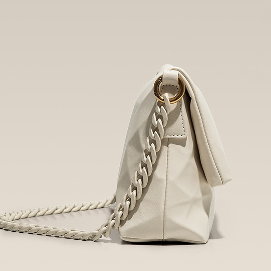 Thời Trang Túi Đeo Chéo Da pu Mềm Cao Cấp Màu Trơn Đính Kim Cương Giả Xinh Xắn