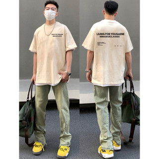 Áo Thun cotton Ngắn Tay Dáng Rộng In Hình Quả Lê Thời Trang