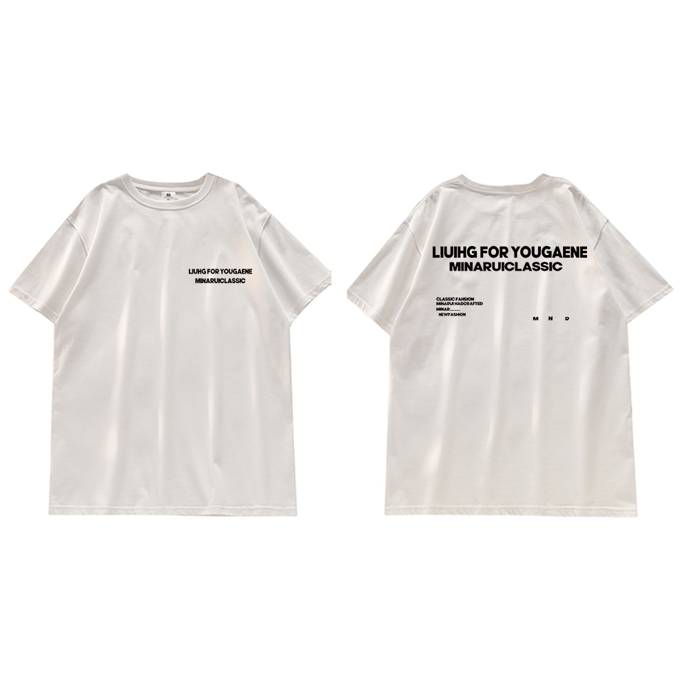 Áo Thun cotton Ngắn Tay Dáng Rộng In Hình Quả Lê Thời Trang