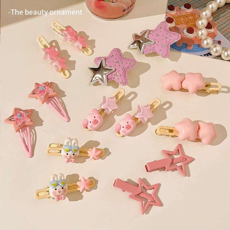 Kẹp Tóc Hình Ngôi Sao / Thỏ Dễ Thương Phong Cách Hàn Quốc Cho Nữ