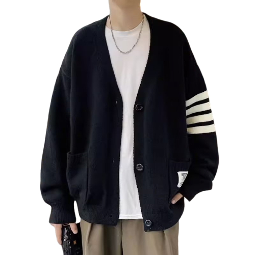 Esea Áo Khoác Dệt Kim Tay Dài Dáng Rộng Phong Cách hong kong Đơn Giản Thời Trang Thường Ngày Cho Nam Và Nữ