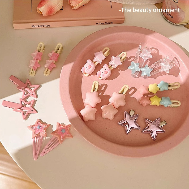 Kẹp Tóc Hình Ngôi Sao / Thỏ Dễ Thương Phong Cách Hàn Quốc Cho Nữ