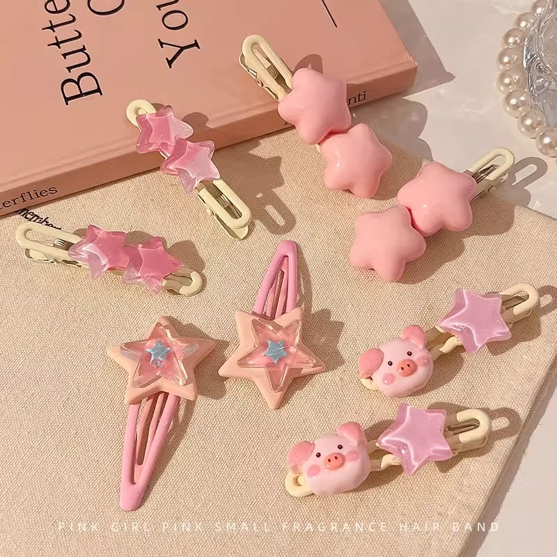 Kẹp Tóc Hình Ngôi Sao / Thỏ Dễ Thương Phong Cách Hàn Quốc Cho Nữ