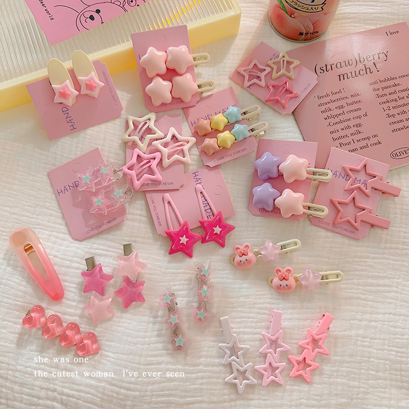 Kẹp Tóc Hình Ngôi Sao / Thỏ Dễ Thương Phong Cách Hàn Quốc Cho Nữ